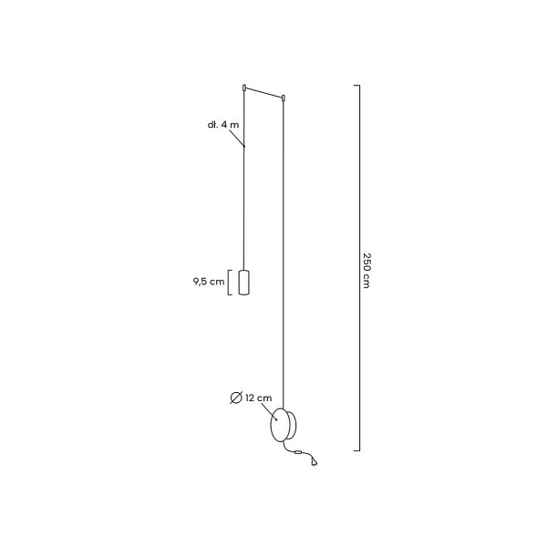 Lampa ścienna FLUSSO WALL czarna - Moosee